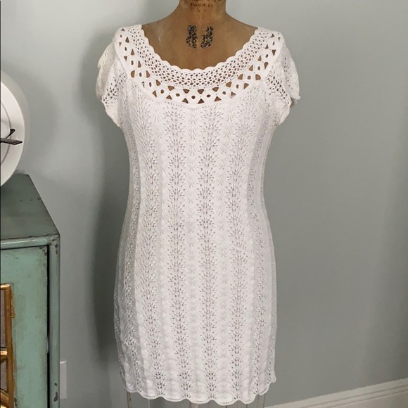 Lilly Pulitzer Crochet White Dress Large